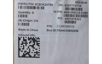 Lenovo 5CB1K20796 COVER Upper Case ASM_RUS W82XX AG BL