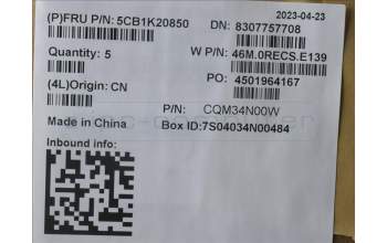 Lenovo 5CB1K20850 COVER Upper Case ASM_ITA W82XX SB BL