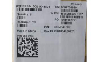 Lenovo 5CB1K41504 COVER Upper Case ASM_NORDIC W82XX SB