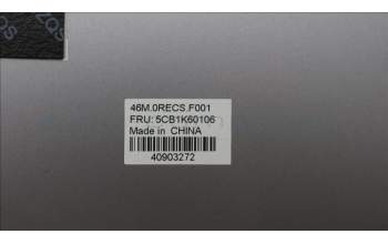Lenovo 5CB1K60106 LCD Cover W 82XY AG