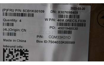 Lenovo 5CB1K60109 C-Cover with keyboard, English, Abyss Blue, US