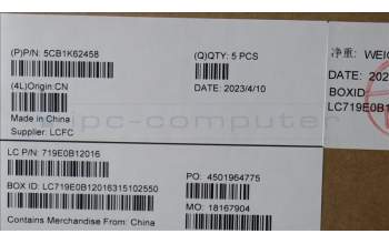 Lenovo 5CB1K62458 COVER Upper Case ASM_ARA L83B1 OAT