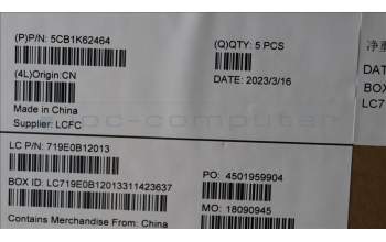 Lenovo 5CB1K62464 COVER Upper Case ASM_EURO ENG L83B1 OAT