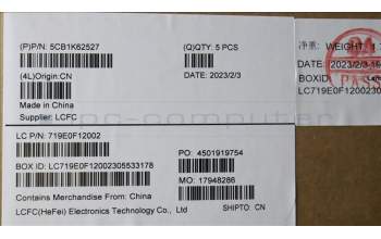 Lenovo 5CB1K62527 COVER Upper Case ASM_ENG L83AY MW