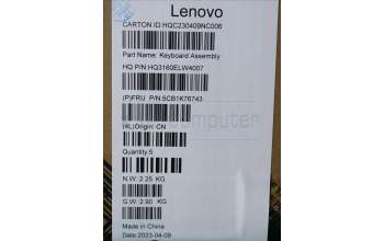 Lenovo 5CB1K76743 COVER Upper Case ASM_POR_H 82WV NFPSTGY