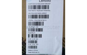 Lenovo 5CB1K78215 COVER Upper Case ASM_GER_H 82WV NFPMIGY
