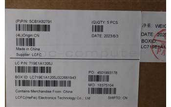 Lenovo 5CB1K82791 C-Cover with keyboard, US English Euro, Arctic Grey, Non-Fingerprint, US