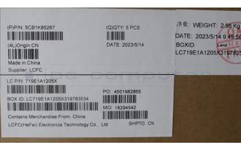 Lenovo 5CB1K85267 COVER Upper Case ASM_SWS L82XA NFPAG BL