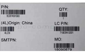 Lenovo 5CB1K91093 COVER Cover L 82WK D_COVER BLACK