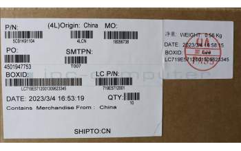 Lenovo 5CB1K91104 COVER Cover L 82XR HINGE_CAP_AG