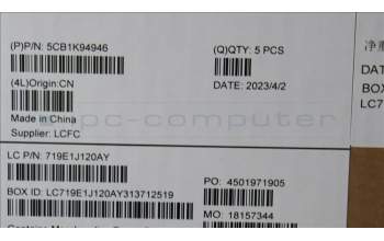 Lenovo 5CB1K94946 COVER Upper Case ASM_ENG L82XB AG BL