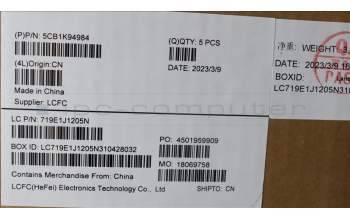 Lenovo 5CB1K94984 COVER Upper Case ASM_RUS L82XB AG NBL