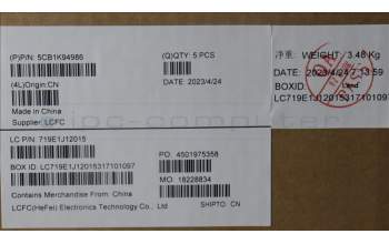 Lenovo 5CB1K94986 COVER Upper Case ASM_GER L82XB AG NBL