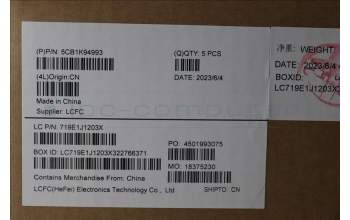 Lenovo 5CB1K94993 COVER Upper Case ASM_BEL L82XB AG NBL