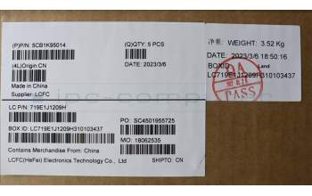 Lenovo 5CB1K95014 COVER Upper Case ASM_GER L82XB AGFP BL