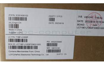 Lenovo 5CB1K95103 COVER Upper Case ASM_SPA L82XB FB NBL