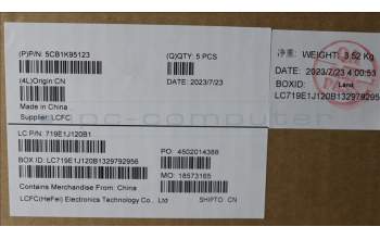 Lenovo 5CB1K95123 COVER Upper Case ASM_SWS L82XB FB NBL