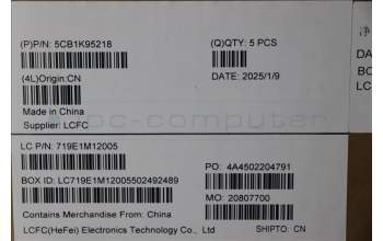 Lenovo 5CB1K95218 COVER Upper Case ASM_SLV L82XM AB BL