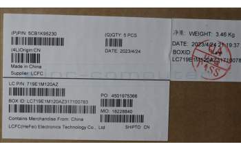 Lenovo 5CB1K95230 COVER Upper Case ASM_SPA L82XM AB NBL