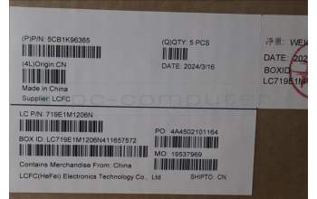 Lenovo 5CB1K96365 C-Cover with keyboard, Bulgarian, Abyss Blue, Non-Backlight, FingerPrint, UK