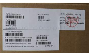 Lenovo 5CB1K96793 COVER Upper Case ASM_GER L82XM AG BL