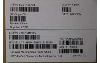 Lenovo 5CB1K96794 C-Cover with keyboard, Greek, Arctic Grey, Backlight