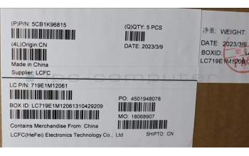 Lenovo 5CB1K96815 COVER Upper Case ASM_ENG L82XM AG NBL