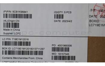 Lenovo 5CB1K96841 COVER Upper Case ASM_BUL L82XM AG NBL