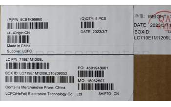 Lenovo 5CB1K96860 COVER Upper Case ASM_HUN L82XM AGFP BL