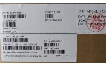 Lenovo 5CB1K96862 COVER Upper Case ASM_ITA L82XM AGFP BL