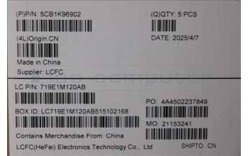 Lenovo 5CB1K96902 COVER Upper Case ASM_EUROENGL82XMAGFPNBL