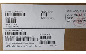 Lenovo 5CB1K97876 COVER Upper Case ASM_NORDIC L82XLNFPABBL