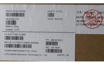 Lenovo 5CB1K97890 COVER Upper Case ASM_ITA L82XL NFP ABNBL