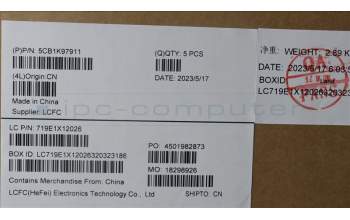 Lenovo 5CB1K97911 COVER Upper Case ASM_SWS L82XL NFP ABNBL