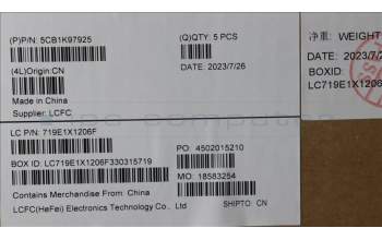 Lenovo 5CB1K97925 COVER Upper Case ASM_EUROENGL82XLNFPAGBL