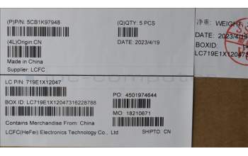 Lenovo 5CB1K97948 COVER Upper Case ASM_UKE L82XL NFP AG BL