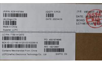 Lenovo 5CB1K97964 COVER Upper Case ASM_GER L82XL NFP AGNBL