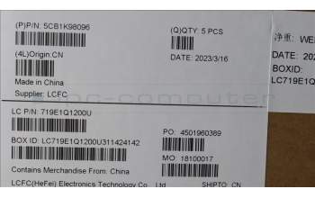 Lenovo 5CB1K98096 COVER Upper Case ASM_NORDIC L82YT NFP BK