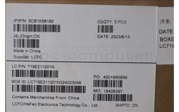 Lenovo 5CB1K98182 COVER Upper Case ASM_ITA L83AS A/G