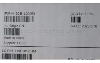 Lenovo 5CB1L09253 COVER Upper Case ASM_GRE L82YU BK