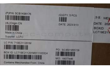 Lenovo 5CB1L09254 C-Cover with keyboard,German,Black