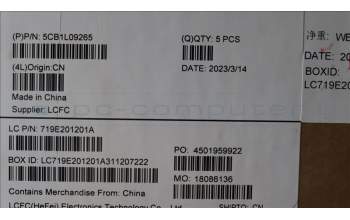 Lenovo 5CB1L09265 COVER Upper Case ASM_RUS L82YU BK