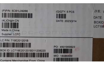 Lenovo 5CB1L09266 COVER Upper Case ASM_SLV L82YU BK