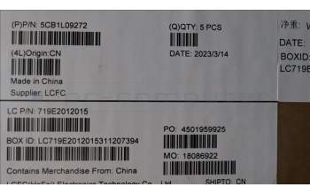 Lenovo 5CB1L09272 COVER Upper Case ASM_UKE L82YU BK