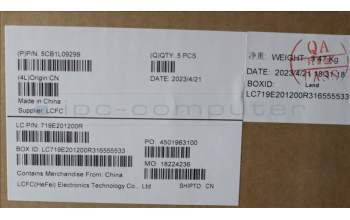 Lenovo 5CB1L09299 COVER Upper Case ASM_LA SPA L82YU GR