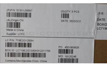 Lenovo 5CB1L09897 COVER Upper Case ASM_BEL L82WQ RGB WTWOL