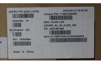 Lenovo 5CB1L10792 COVER LCD Cover W/Ant C82XD OLEDIR AL AB