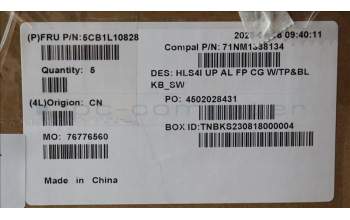 Lenovo 5CB1L10828 COVER UpperCase_SWS C82XD FP CG BL AL