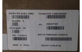 Lenovo 5CB1L10903 COVER UpperCase_RUS C82XD NFP CG NBL PL