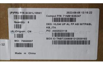 Lenovo 5CB1L10941 COVER UpperCase_ITA C82XD FP AB BL AL